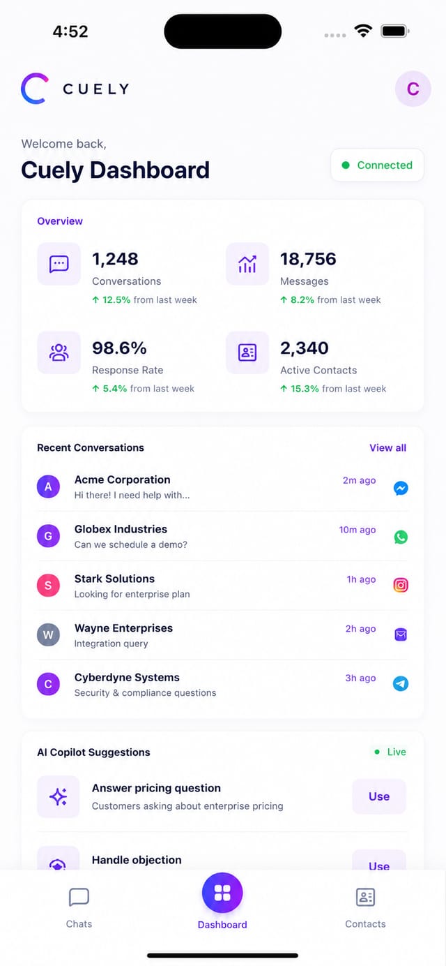 Cuely iOS app